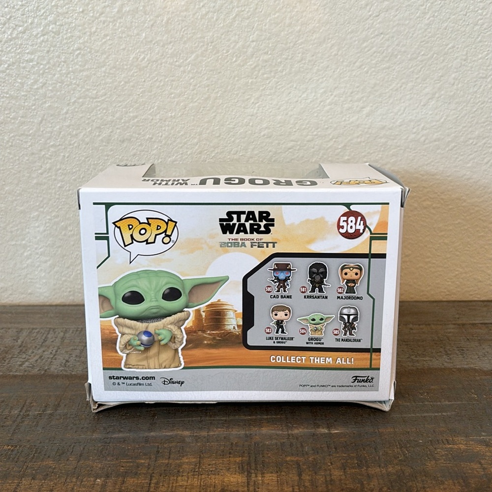 Grogu 584 Funko Pop! Star Wars: The Book of Boba Fett - Grogu with Armor - Picture 2 of 3